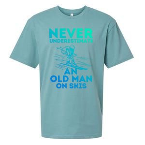 Never Underestimate An Old On Skis Skiing Lovers Tee Meaningful Gift Sueded Cloud Jersey T-Shirt