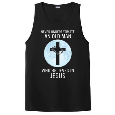 Never Underestimate An Old Man Who Believes In Jesus PosiCharge Competitor Tank