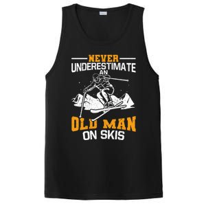 Never Underestimate An Old On Skis Gift PosiCharge Competitor Tank