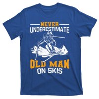 Never Underestimate An Old On Skis Gift T-Shirt