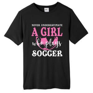 Never Underestimate A  Who Plays Soccer Cool Players Tall Fusion ChromaSoft Performance T-Shirt