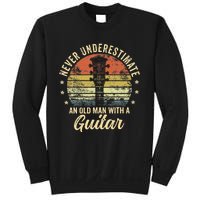 Never Underestimate An Old Man With A Guitar Player Gifts Sweatshirt