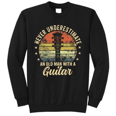 Never Underestimate An Old Man With A Guitar Player Gifts Sweatshirt