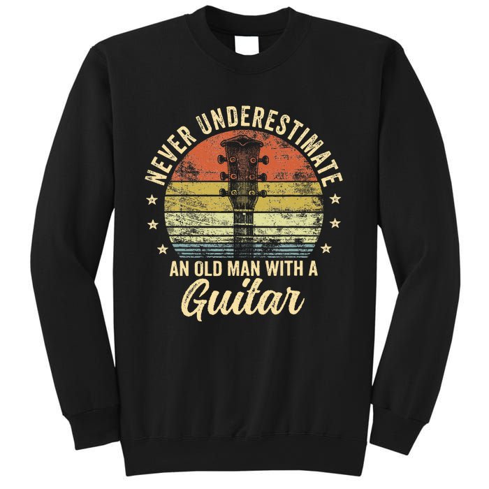 Never Underestimate An Old Man With A Guitar Player Gifts Sweatshirt