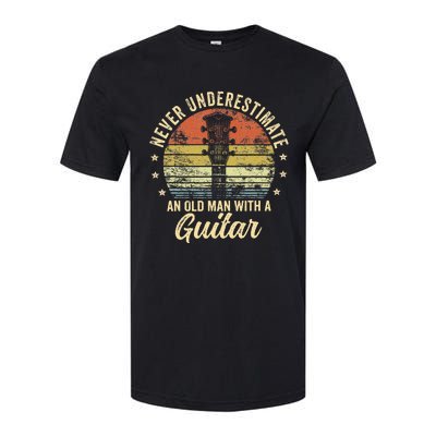 Never Underestimate An Old Man With A Guitar Player Gifts Softstyle CVC T-Shirt