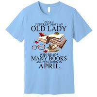 Never Underestimate An Old Lady Who Reads Many Books Gift Premium T-Shirt