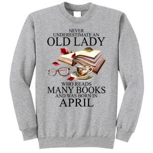 Never Underestimate An Old Lady Who Reads Many Books Gift Sweatshirt