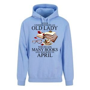 Never Underestimate An Old Lady Who Reads Many Books Gift Unisex Surf Hoodie