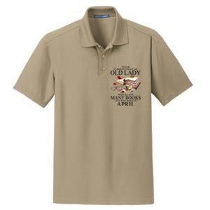 Never Underestimate An Old Lady Who Reads Many Books Gift Dry Zone Grid Polo