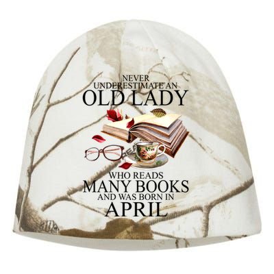 Never Underestimate An Old Lady Who Reads Many Books Gift Kati - Camo Knit Beanie