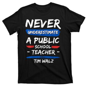 Never Underestimate A Public School Teacher T-Shirt