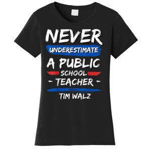 Never Underestimate A Public School Teacher Women's T-Shirt