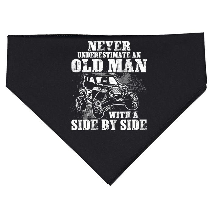 Never Underestimate An Old Man Funny USA-Made Doggie Bandana