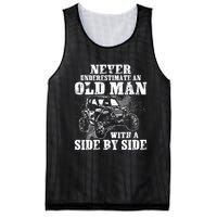 Never Underestimate An Old Man Funny Mesh Reversible Basketball Jersey Tank