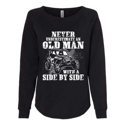 Never Underestimate An Old Man Funny Womens California Wash Sweatshirt