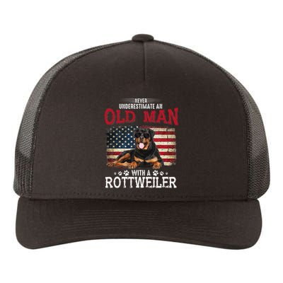 Never Underestimate An Old Man With A Rottweiler Costume Yupoong Adult 5-Panel Trucker Hat