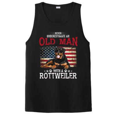 Never Underestimate An Old Man With A Rottweiler Costume PosiCharge Competitor Tank