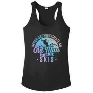 Never Underestimate An Old On Skis Skier Retiret Ski Gift Ladies PosiCharge Competitor Racerback Tank