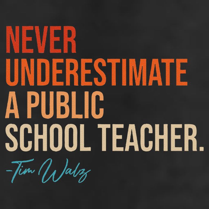 Never Underestimate A Public School Teacher Harris Walz 2024 11oz C Handle Ceramic Mug