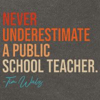 Never Underestimate A Public School Teacher Harris Walz 2024 Cotton Canvas Backpack