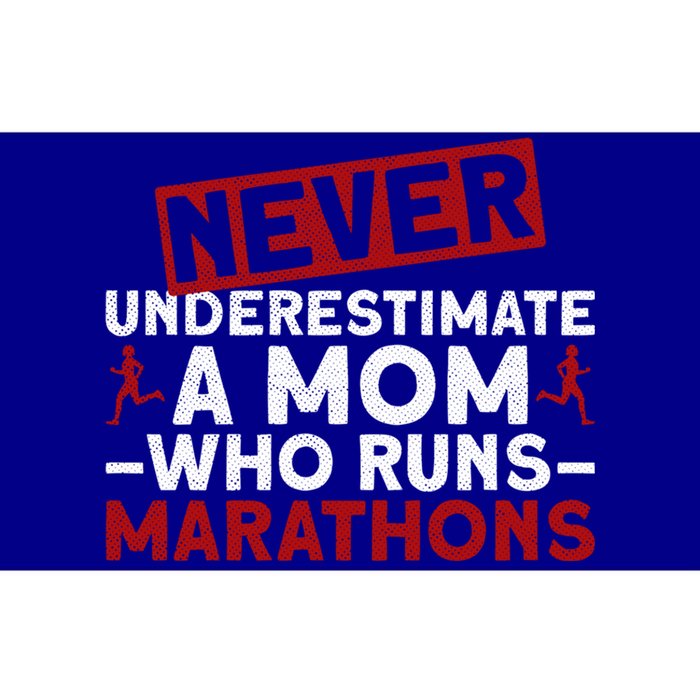 Never Underestimate A Mom Who Runs Marathons Great Gift Bumper Sticker