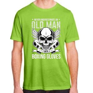 Never Underestimate An Old Man With Boxing Gloves Adult ChromaSoft Performance T-Shirt