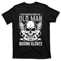 Never Underestimate An Old Man With Boxing Gloves T-Shirt