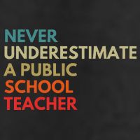 Never Underestimate A Public School Teacher Walz Waltz Adult Drive Performance Visor