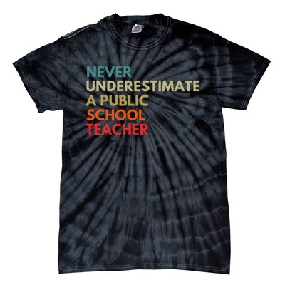 Never Underestimate A Public School Teacher Walz Waltz Tie-Dye T-Shirt