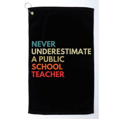 Never Underestimate A Public School Teacher Walz Waltz Golf Towel