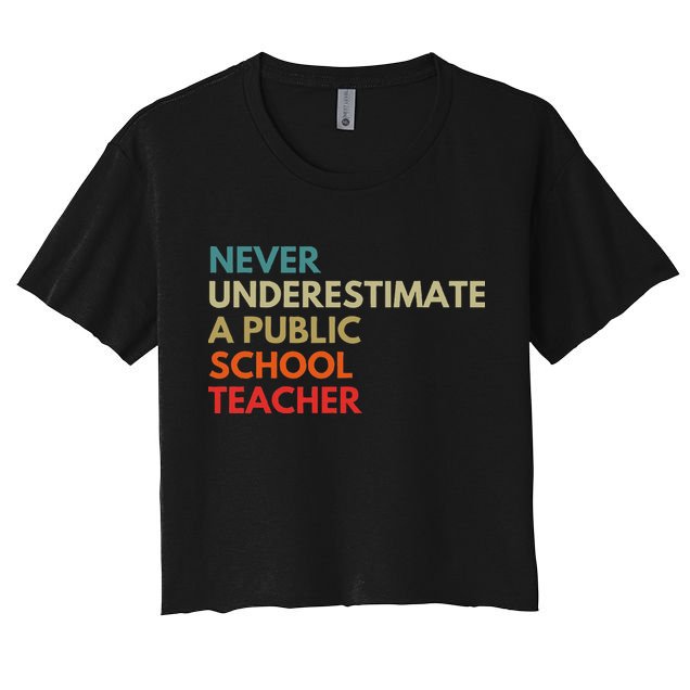 Never Underestimate A Public School Teacher Walz Waltz Crop Top
