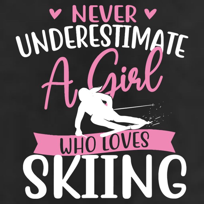 Never Underestimate A Girl Who Loves Skiing Skier Ski 11oz C Handle Ceramic Mug