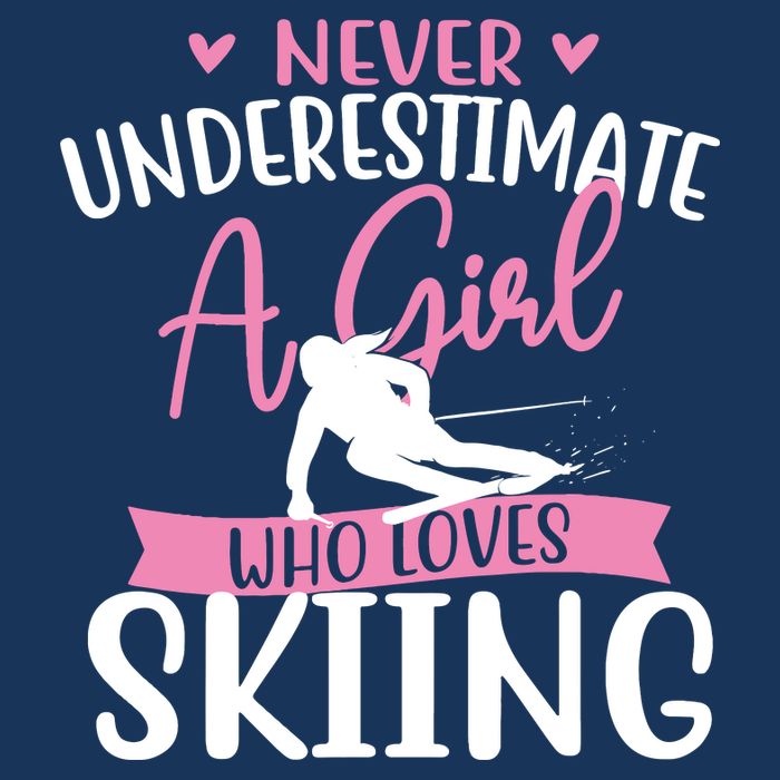Never Underestimate A Girl Who Loves Skiing Skier Ski Infant Baby Jersey Bodysuit