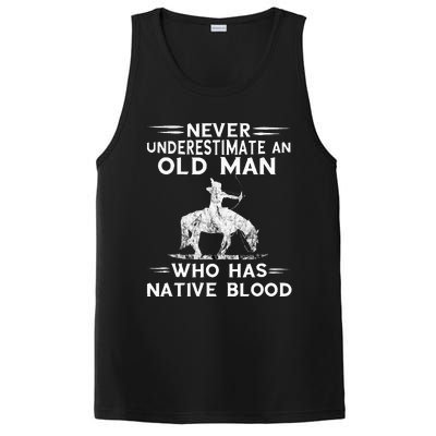 Never Underestimate An Old Man Native American Warrior PosiCharge Competitor Tank