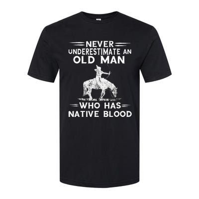 Never Underestimate An Old Man Native American Warrior Softstyle CVC T-Shirt