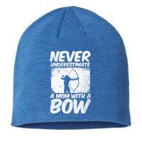 Never Underestimate A Mom With A Bowhunting Arrows Archery Gift Sustainable Beanie