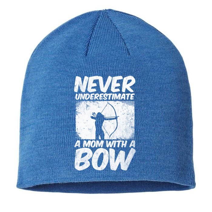 Never Underestimate A Mom With A Bowhunting Arrows Archery Gift Sustainable Beanie