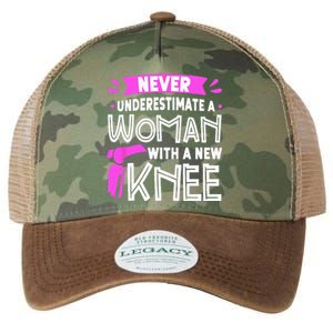 Never Underestimate A Women New Knee Replacement Surgery Legacy Tie Dye Trucker Hat