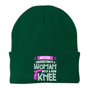 Never Underestimate A Women New Knee Replacement Surgery Knit Cap Winter Beanie