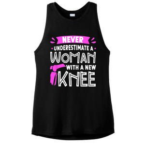 Never Underestimate A Women New Knee Replacement Surgery Ladies PosiCharge Tri-Blend Wicking Tank