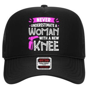 Never Underestimate A Women New Knee Replacement Surgery High Crown Mesh Back Trucker Hat