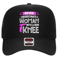 Never Underestimate A Women New Knee Replacement Surgery High Crown Mesh Back Trucker Hat