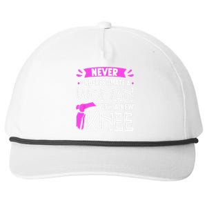 Never Underestimate A Women New Knee Replacement Surgery Snapback Five-Panel Rope Hat