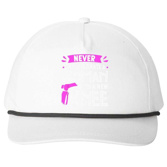 Never Underestimate A Women New Knee Replacement Surgery Snapback Five-Panel Rope Hat