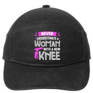 Never Underestimate A Women New Knee Replacement Surgery 7-Panel Snapback Hat