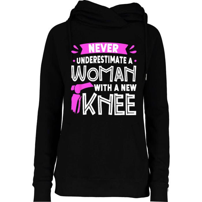 Never Underestimate A Women New Knee Replacement Surgery Womens Funnel Neck Pullover Hood