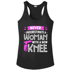 Never Underestimate A Women New Knee Replacement Surgery Ladies PosiCharge Competitor Racerback Tank