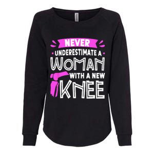 Never Underestimate A Women New Knee Replacement Surgery Womens California Wash Sweatshirt