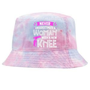 Never Underestimate A Women New Knee Replacement Surgery Tie-Dyed Bucket Hat