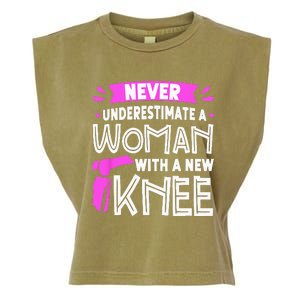 Never Underestimate A Women New Knee Replacement Surgery Garment-Dyed Women's Muscle Tee